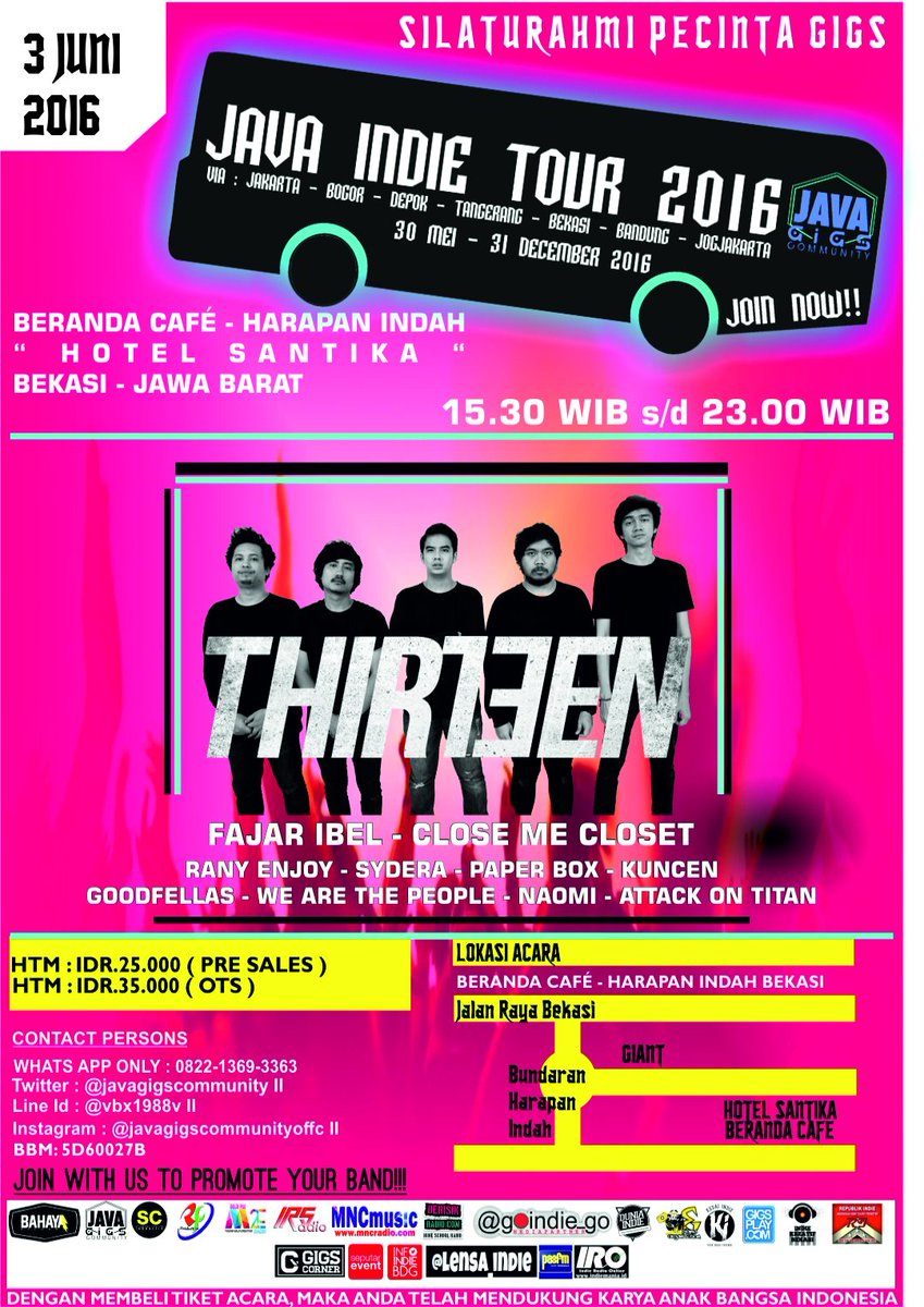 Bismillahrrohmannirrohim |•| Thirteen Ada Di Tanggal 3 Juni.. Ayo berangkat #thirteenjkt #thirteenarmy