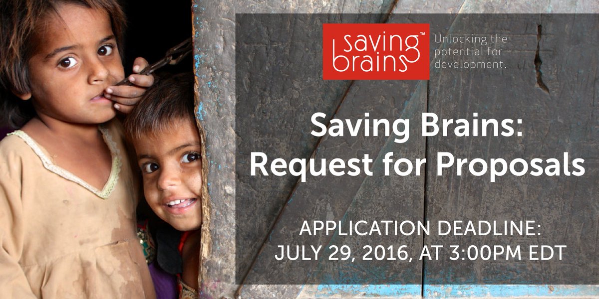 gchallenges's tweet image. Saving Brains is accepting proposals! Show us how you can help kids reach their potential: ow.ly/Muun300KQWW