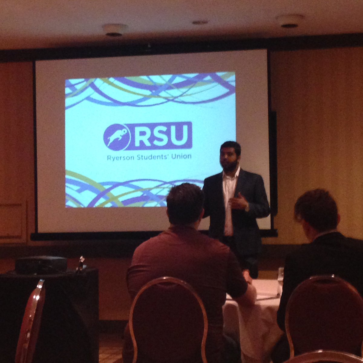 LeadersHall's tweet photo. RT @victoriammorton: @RyeSU President presenting to #LH2016 on Inspired Student Leadership https://t.co/QaCdAKcPos