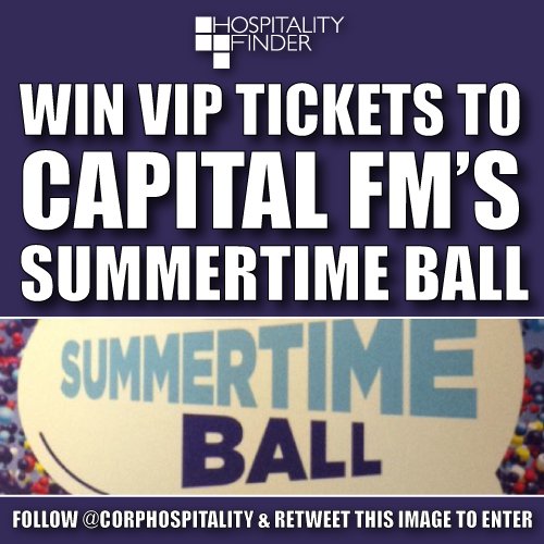 WIN VIP TICKETS TO SEE CAPITAL FM'S SUMMERTIME BALL! Follow <a href="/CorpHospitality/">Hospitality Finder</a> &amp; RT to enter. Closes 09/06.