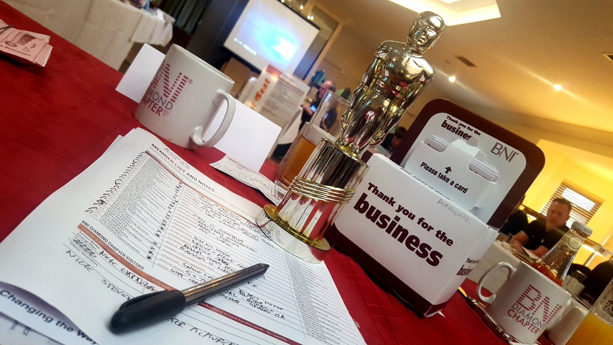 PaulMacro's tweet photo. Oscar winner this morning at @DiamondBni @BNINorfolkUK #BNI4LIFE https://t.co/ut1f16ntVJ