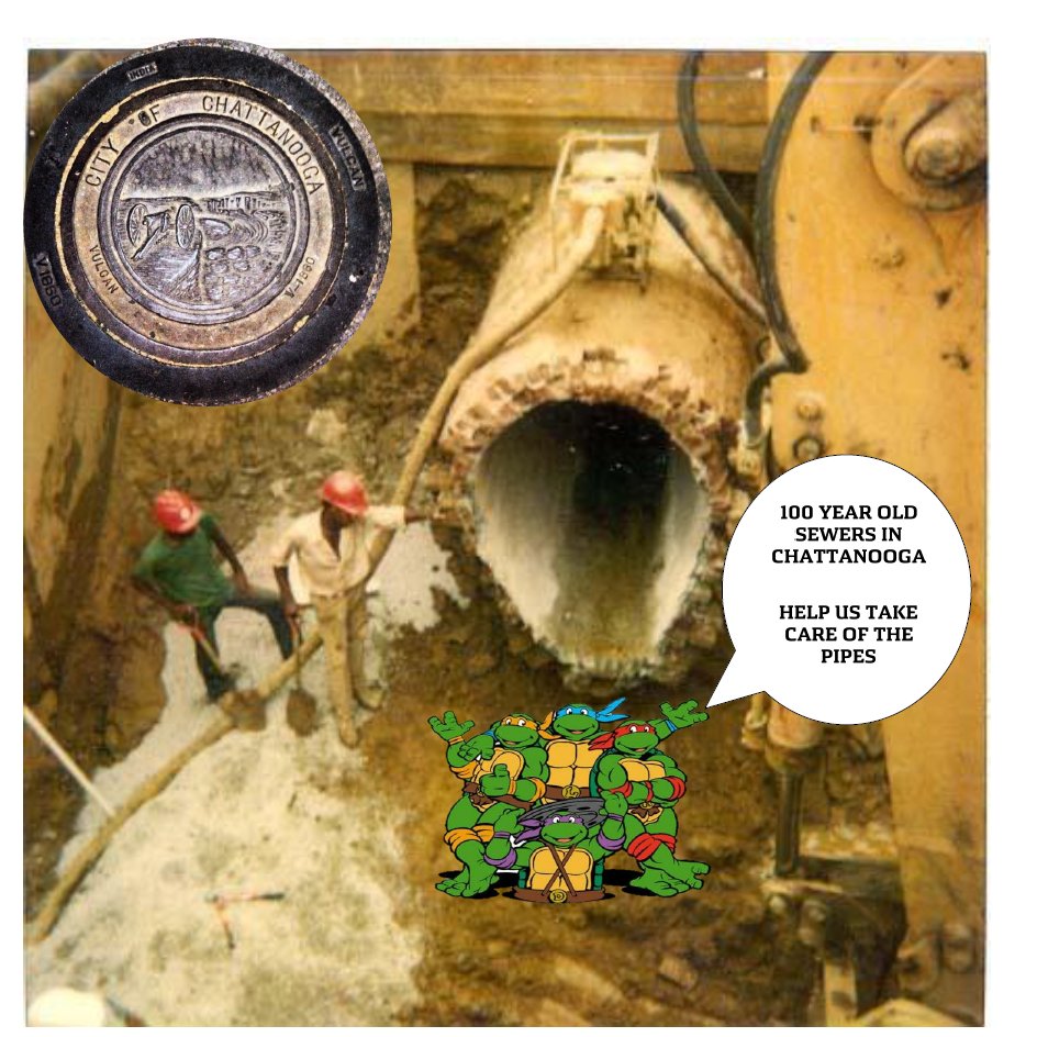CHAPublicWorks's tweet photo. What do #TMNT and @CHAPublicWorks have  in common? Both need good #sewers! Find out more Fri at Carmike Northgate. https://t.co/zuc4ZsbOjH