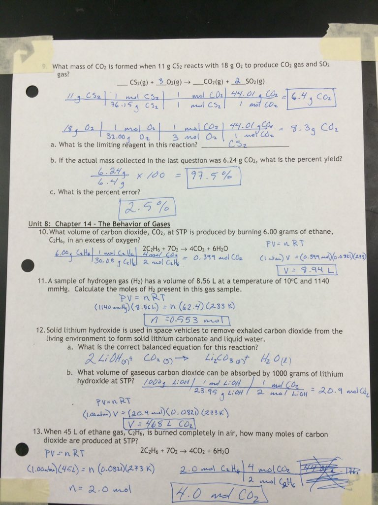 HayesChem's tweet photo. Chemistry final review answers. https://t.co/bLVTDmXy3O