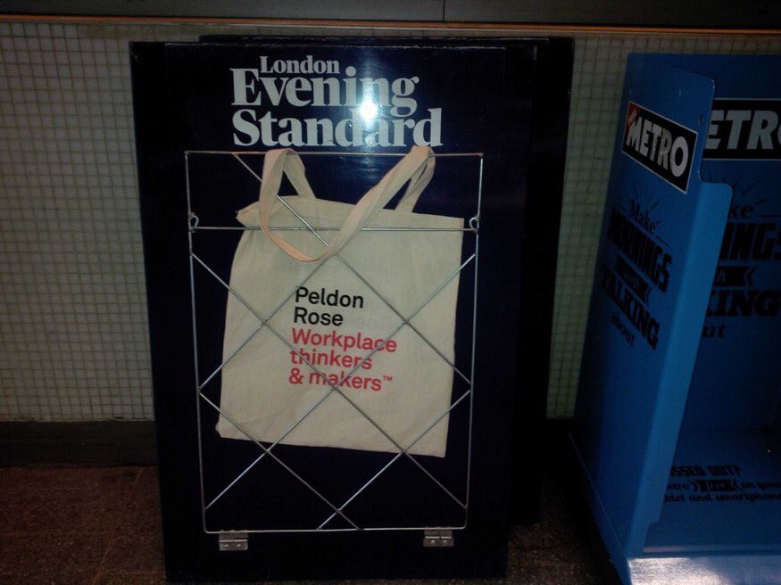 ChrisnJenkins's tweet photo. #eveningstandard in the news @PeldonRose #thinkersandmakers #new #brand #expression #workplacewellbeing #trending https://t.co/E5K2KRYep0