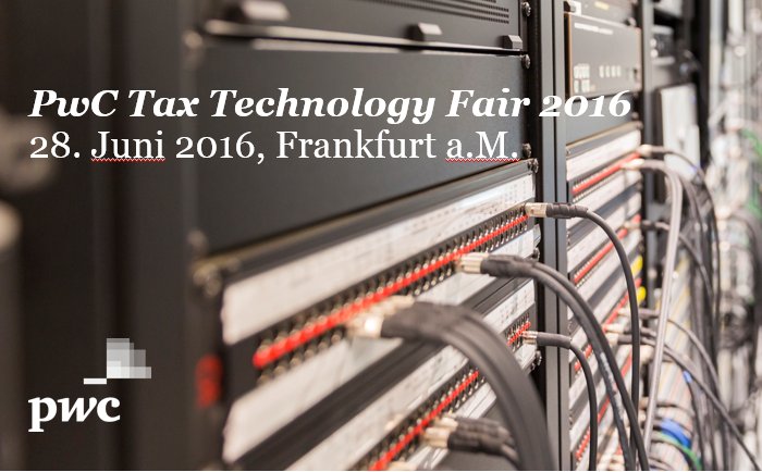 CRichterTP's tweet photo. #PwC #TaxTechnology Fair am 28. Juni in Frankfurt a.M. Details und Anmeldung https://t.co/br4veyNKUD #pwctaxtech https://t.co/G2jGzd5RUw