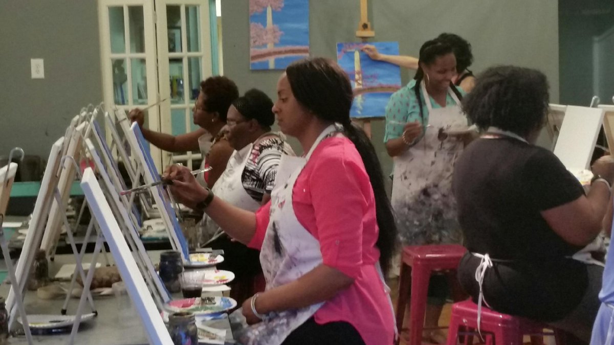 DCSHA_Org's tweet photo. Thanks to all who joined us at Paint Nite to celebrate Better Hearing and Speech Month! #Audpeeps #Slpeeps #DCSHA https://t.co/FJnYfBXn7X
