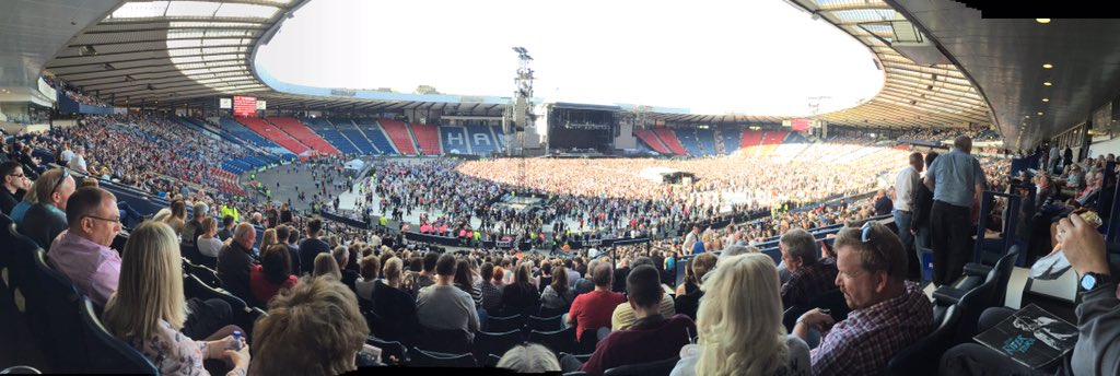 sirjohnfjones's tweet photo. Just gathering &amp; warming up for Bruce 'The Boss' Springsteen in sunny Hampden Park, Glasgow. #music https://t.co/qk36Sd5MSc