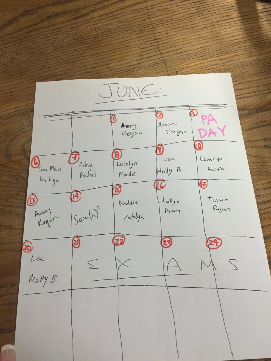 SDHSBlue_White's tweet photo. June shop schedule https://t.co/4k76STmJLO