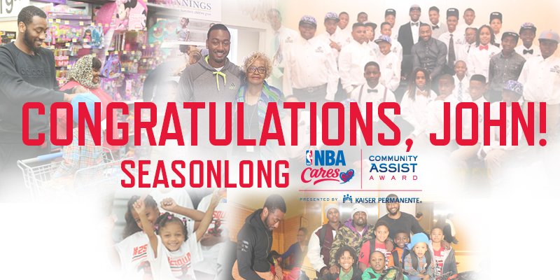WashWizards's tweet photo. Congrats @JohnWall on winning the 2015-16 seasonlong NBA Cares Community Assist Award

https://t.co/w5NUcbWjFa https://t.co/Ae6bEZM88l