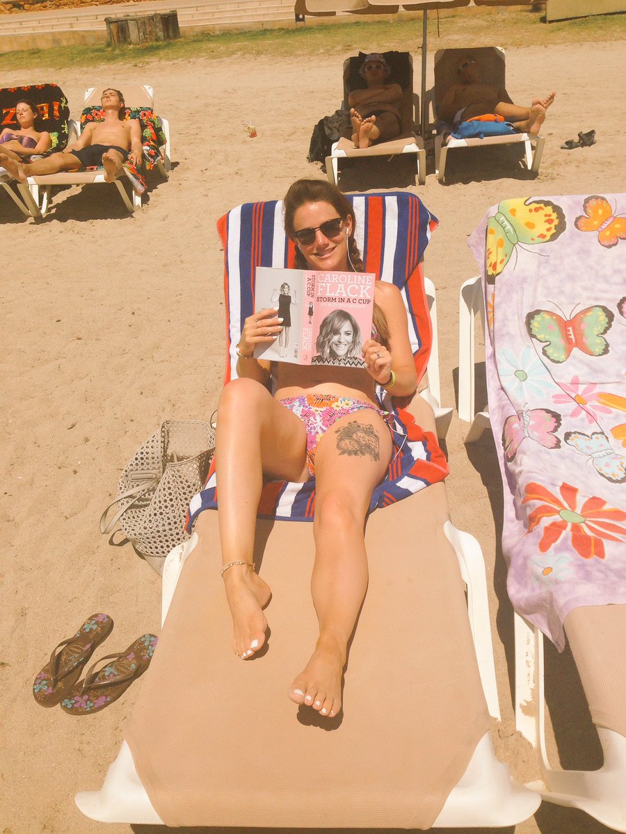 KellyFindlay's tweet photo. Enjoying this ladies book whilst sunning it in Ibiza! #bub-feelings @carolineflack1 https://t.co/p6DzFoiui6