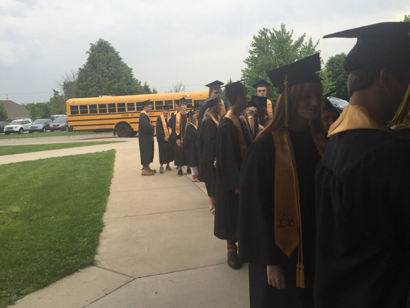 This is Education Inspired! Senior walk inspired our youngest Knights! Congrats Class of 2016! #educationinspired
