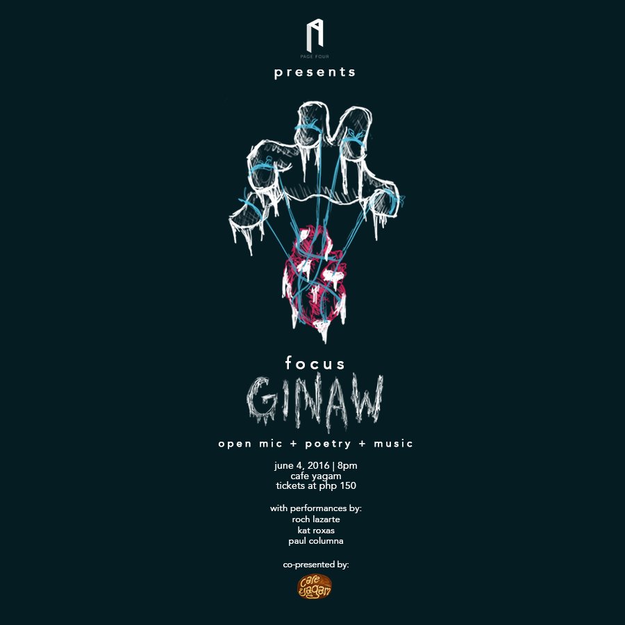 page4ph's tweet image. Kasama na natin sa Sabado sila @frnnyglss at @katatonictonic ng @wordsanonph! Pati si @PaulTheWoodsman #FocusGinaw