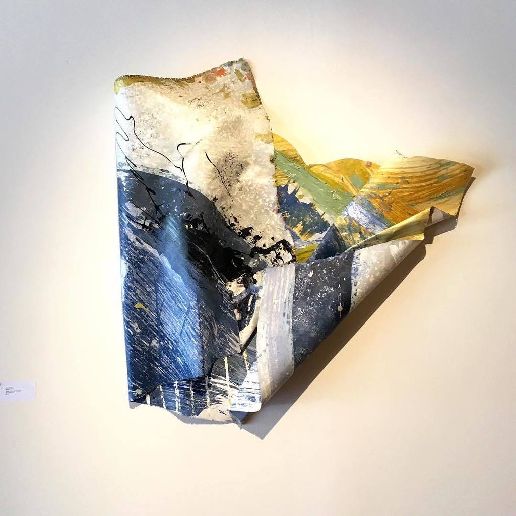 A must-see: Allie McGhee mixed media works, on view at @nnamdicenter through June 25th.