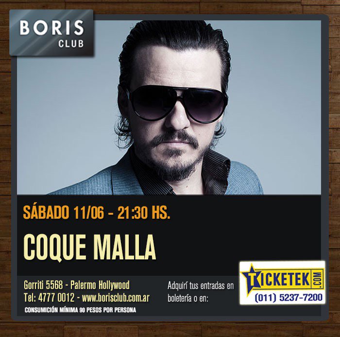 matiassorokin's tweet photo. Emocionado es poco. El sab 11 me subo a tocar con el master @Coque_Malla en @BorisClub  Tremendo! @MusicFactoryARG https://t.co/7fJkca543G