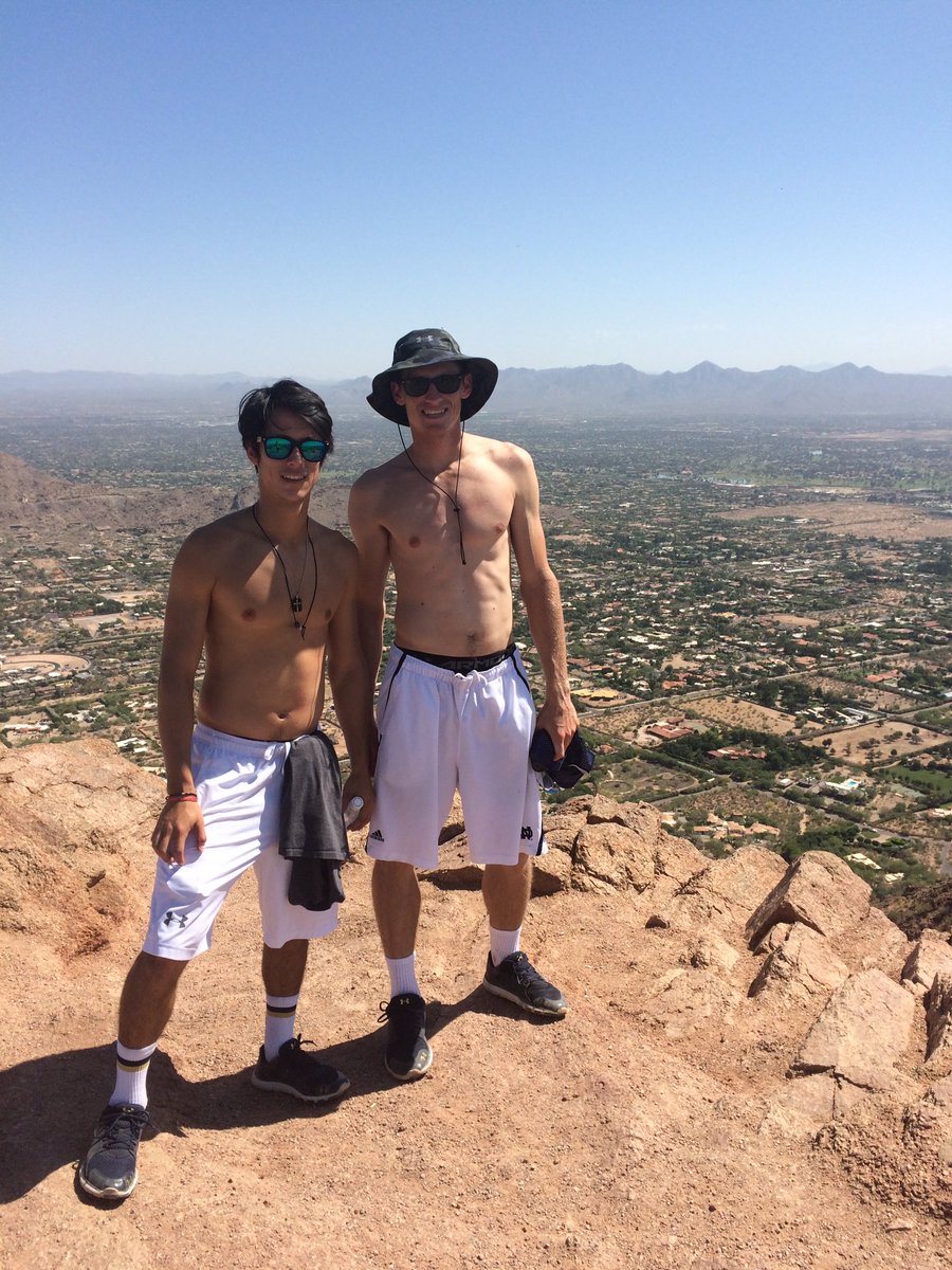 NDFabFive's tweet photo. We climbed a mountain today. Like a literal mountain #NotMetaphorical #NDSAS https://t.co/kzAUOsVTkM