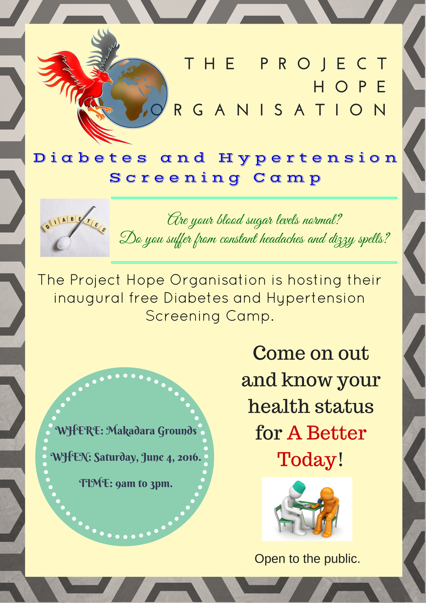 WahidaSheikh's tweet photo. Know your health status! #DiabetesHypertensionScreening #TheProjectHopeOrganisation #ABetterToday https://t.co/qdru19v4x9