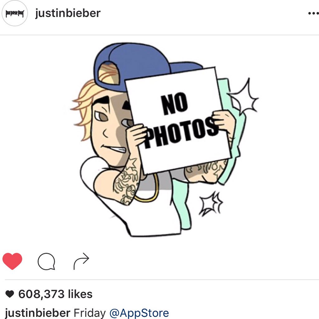 thatrygood's tweet photo. Friday @AppStore @justinbieber https://t.co/0prZE3AiKz