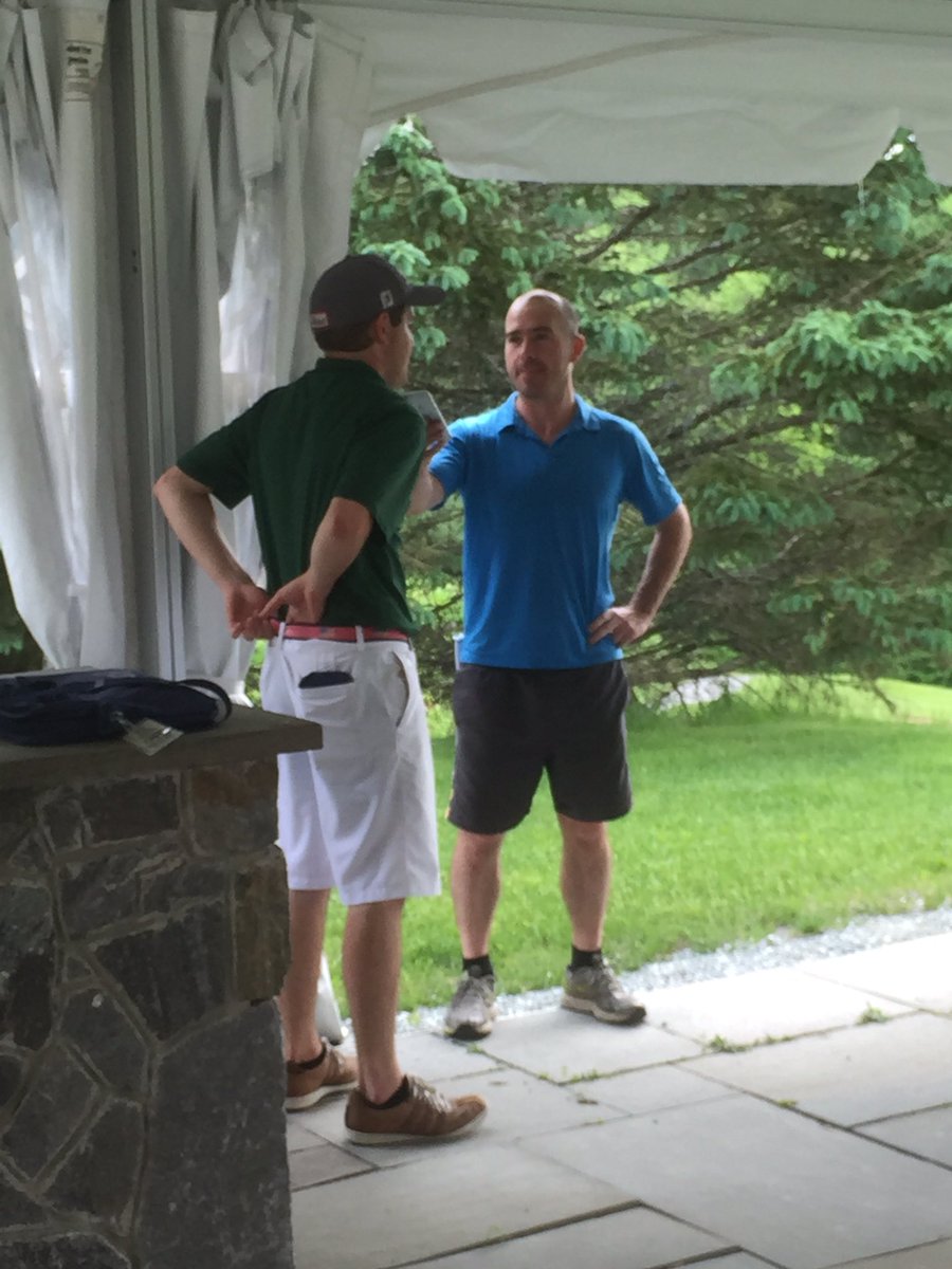 rmhsgolf's tweet photo. PHOTO: (1) Myers being interviewed after receiving notice that he is the medalist #SheSatToday https://t.co/vmyGHieK16