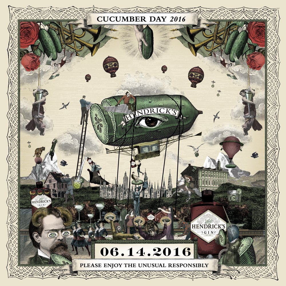 HendricksGin's tweet photo. It's a mere 12 days until Cucumber Day — have you RSVP'd to the Festival of Wonder in NYC? https://t.co/1TXcNM9uaT https://t.co/gd75rD4XbL