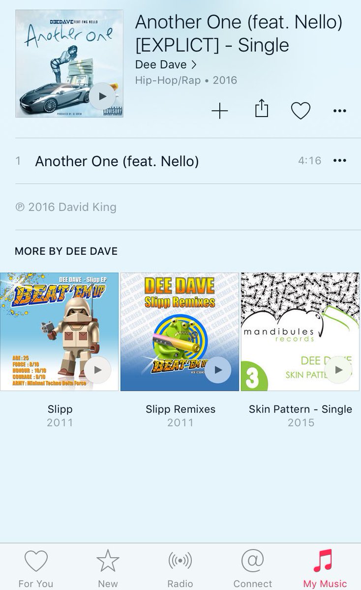 TheDeeDave's tweet photo. #AnotherOne Ft @Nell_Lo now available on @AppleMusic @TIDALHiFi @Spotify @iTunes 🔥🔥🔥 #ITSDEE #FMG #THELIFE https://t.co/w1VBcWdmpw
