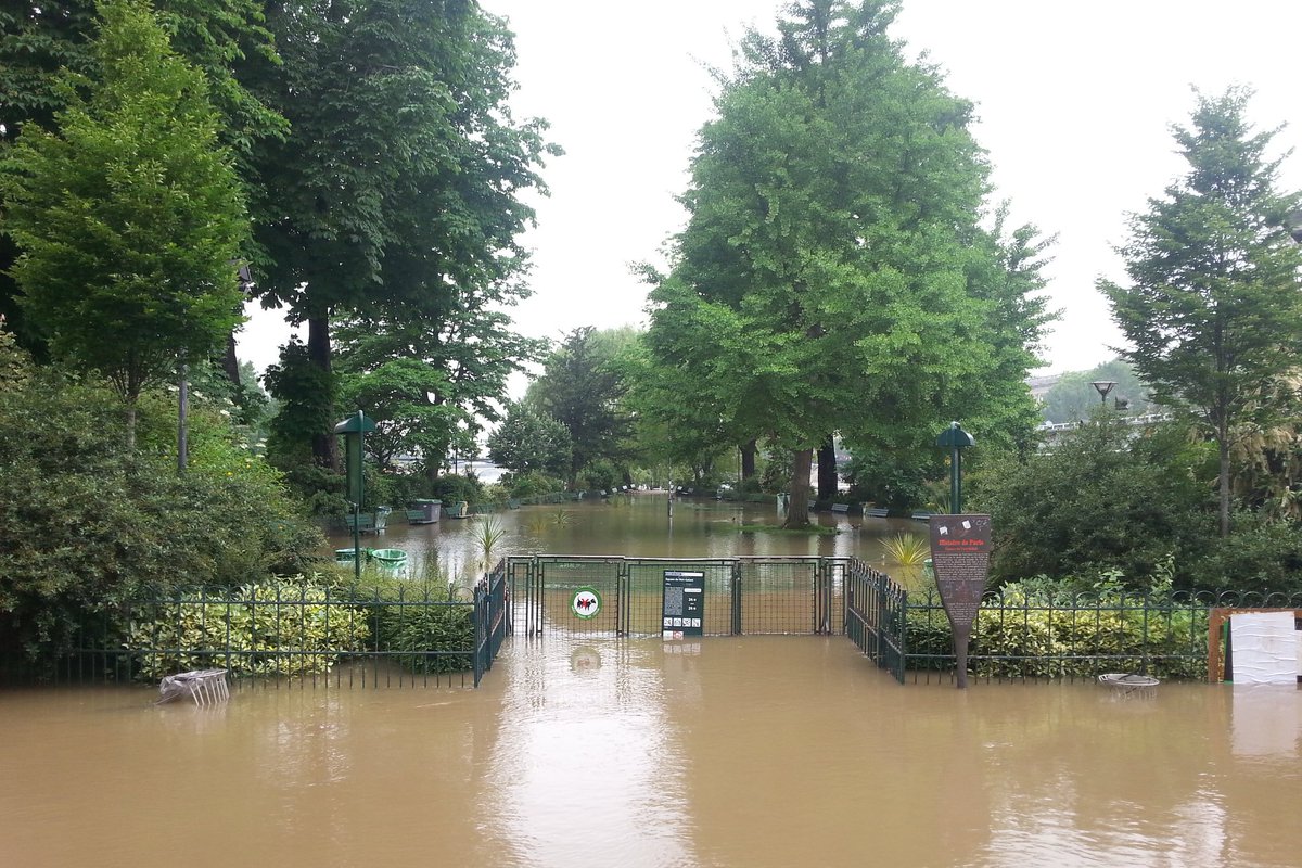#CrueSeine Pas centennale, mais spectaculaire à <a href="/Paris/">Paris</a>. Petit diaporama: facebook.com/mhaton/posts/1… #Seine #inondations