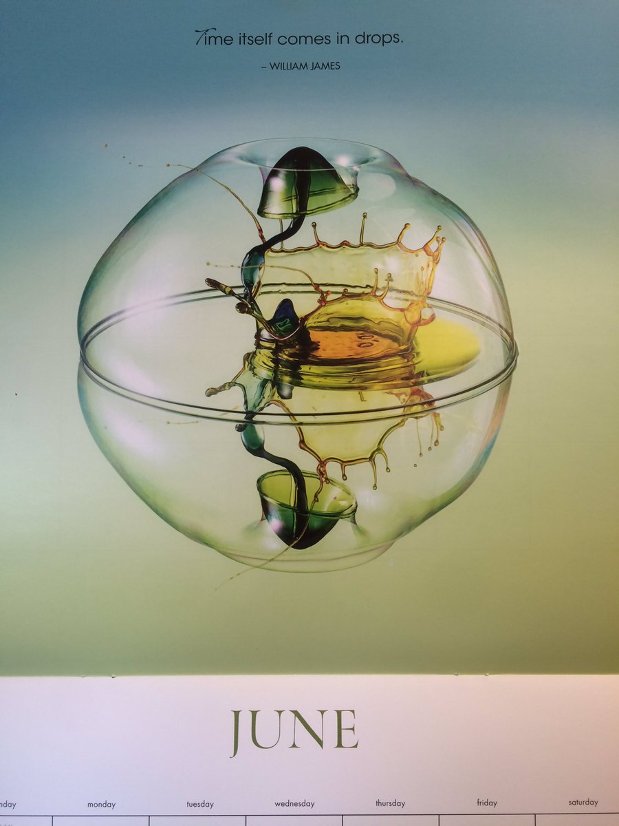 maziyarj's tweet photo. "Time itself comes in drops" #June is here. #splash #droplet #fluidmechanics @ca_sye #lneverforget #bestcalendar https://t.co/89jRPb37kz