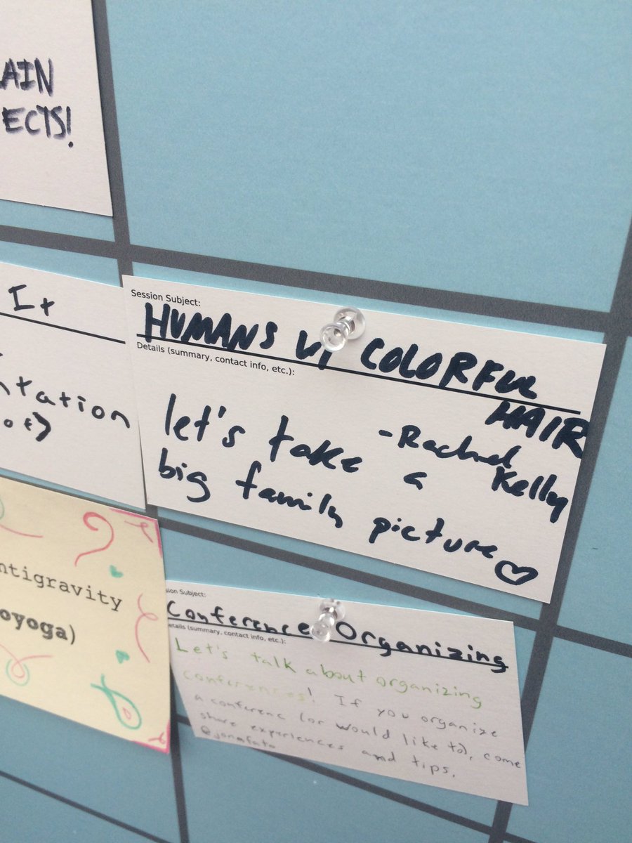 kieczkowska's tweet image. One of the coolest #pyconopenspace s I've seen today - humans with colourful hair 😊