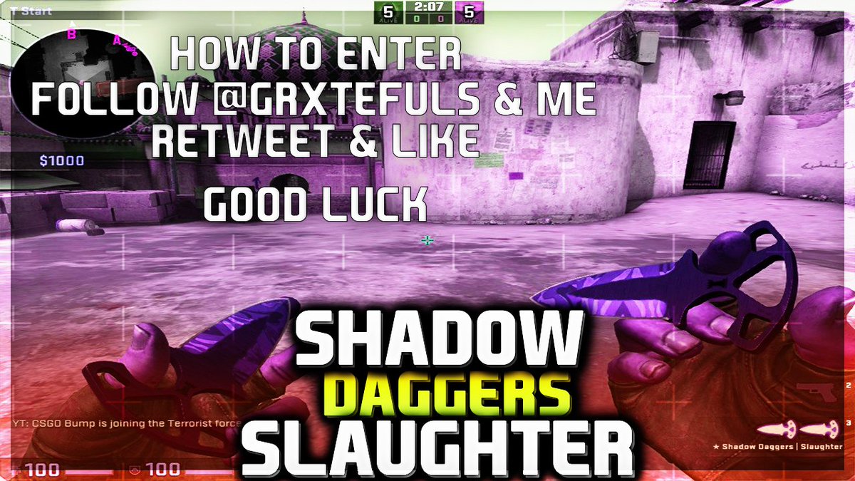 ohNexx's tweet image. Shadow Daggers Slaughter Giveaway
1: Follow Me and @Grxtefuls 
2: RT This Tweet
GLHF and PRAY