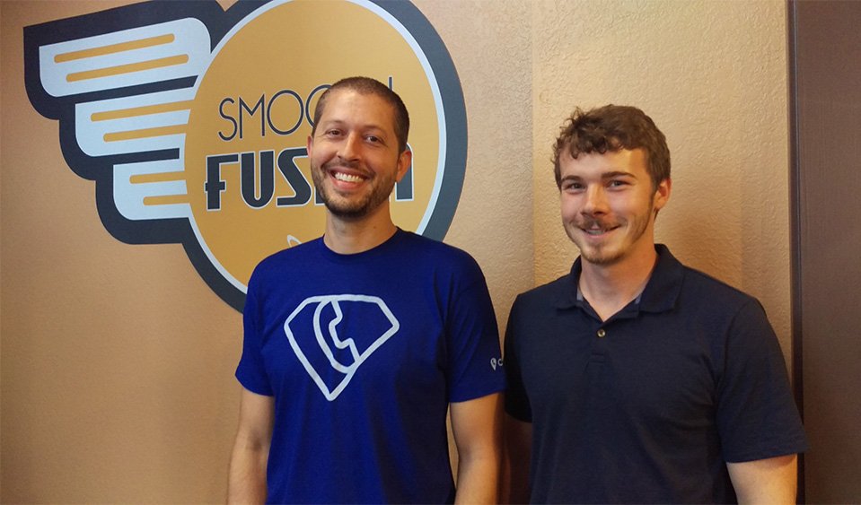 smoothfusion's tweet photo. Welcoming back 2 former Fusionaries, our boomerangs @dylan_echols and @garyeevans! We're glad to have y'all back! https://t.co/lUmn4iuHT4