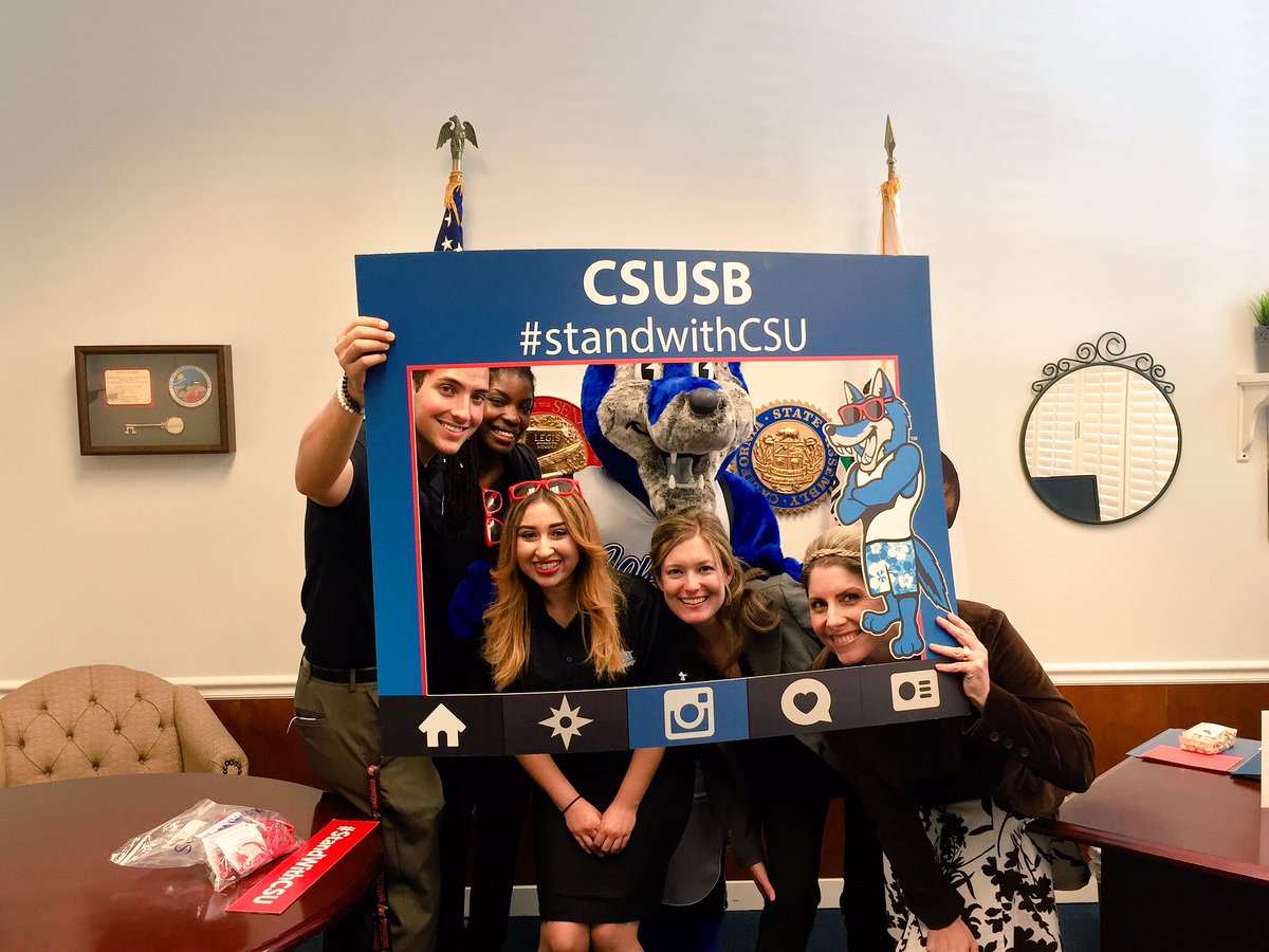 CSUSB_Advocacy's tweet photo. Thank you Senator @SharonRunner and your staff for your advocacy on behalf of #CSUSB and the #CSU! #standwithcsu https://t.co/em6dwVUrSA