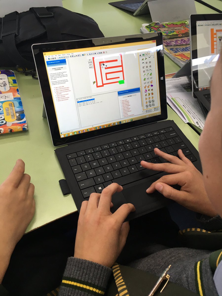 stuart_deane's tweet image. Microworlds may be 20+ years old but still brilliant for coding intro. Great engagement maze game #teched #edcode