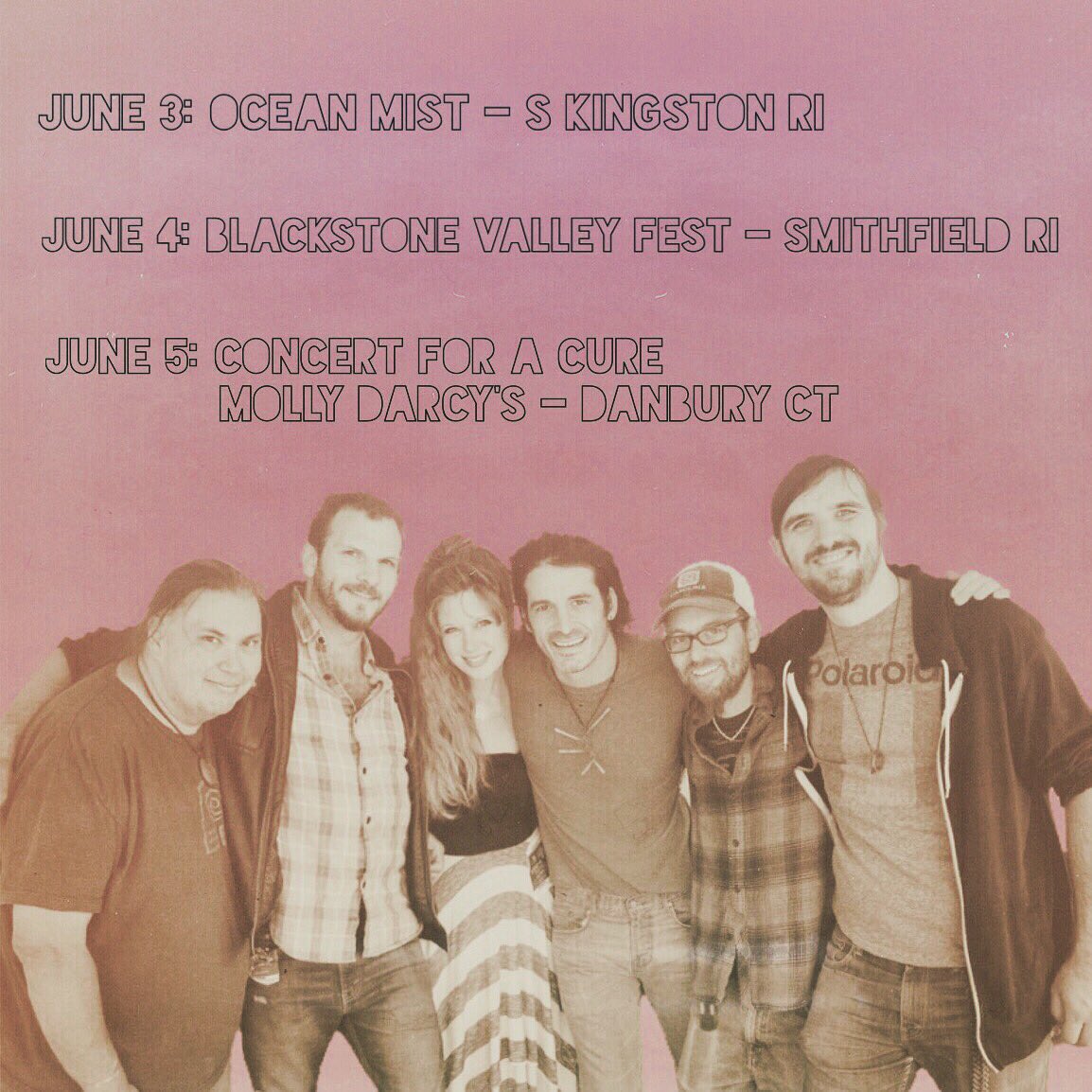 adamezra's tweet image. this wkd!!!
6/3 @OceanMistBar 
6/4 #blackstonevalley
6/5 @SusanGKomen #concertforacure @mollydarcys