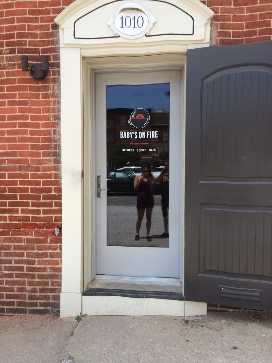 Door sign got installed today. #babysonfirecafe #doorsign