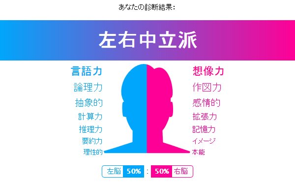 右脳派 左脳派診断 Intp改 右脳派 左脳派診断 Intp改