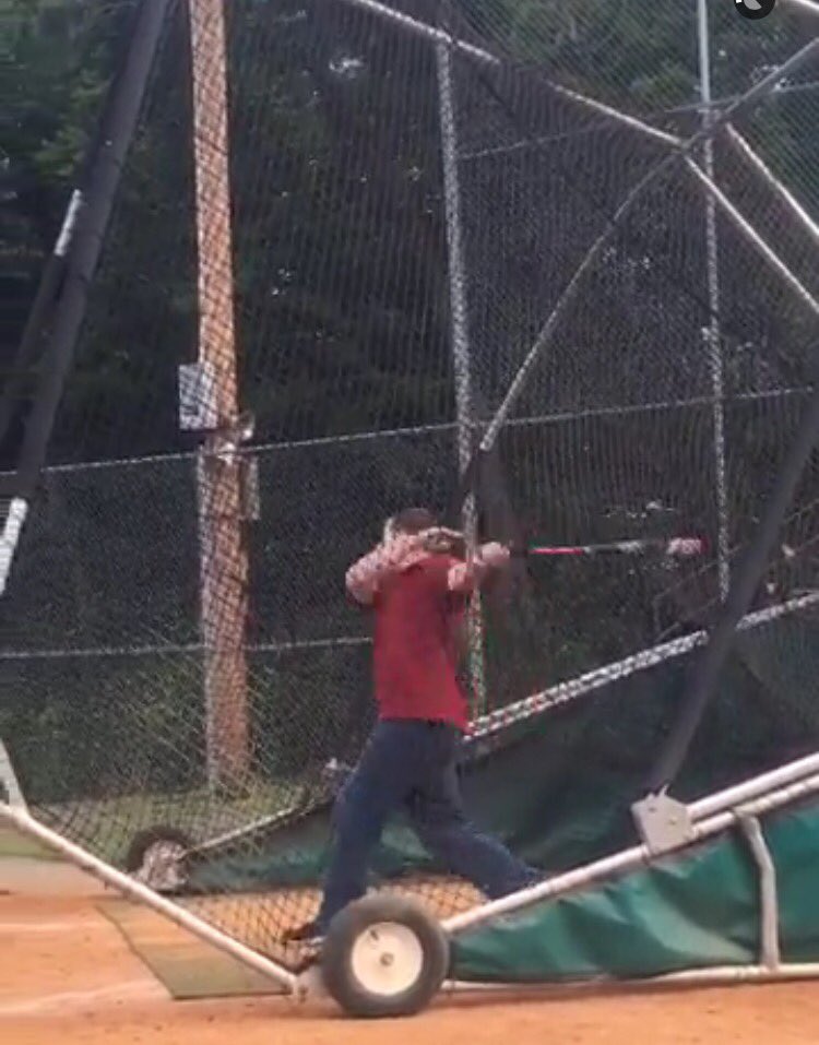 TABallClub's tweet photo. 1st team all journalist taking some hacks with the TA baseball team today #Nukes @PhilDAbb https://t.co/r4KyGmGrhv