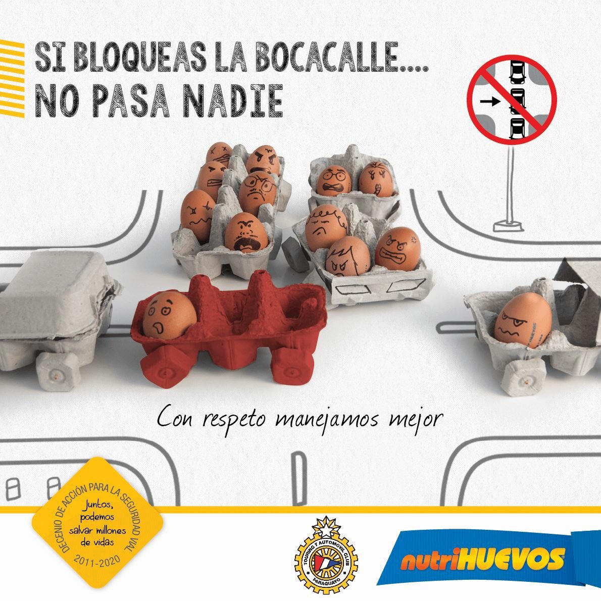 nutriHUEVOS's tweet image. No bloquees la bocacalle, con respeto manejas mejor! 
Juntos, podemos salvar millones de vidas