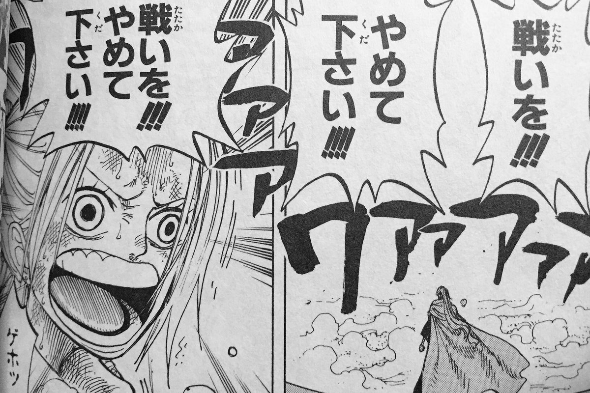 ペルが犠牲になっても止まらぬ狂気に 届くはずのない声を叫び続けるビビちゃんを見て 髙瀨 One Piece垢の漫画