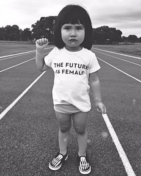 Just in: THE FUTURE IS FEMALE shirts from @otherwild in adult AND kid sizes!