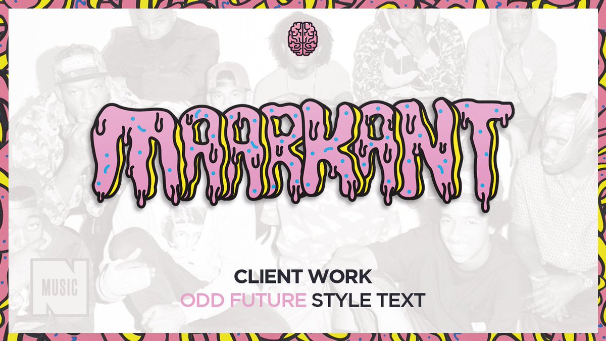 Qehzy's tweet image. Odd Future style text for a client. Nothing special, but thought it was NEAT. RT n LIKE HD: imgur.com/8mZQBOE