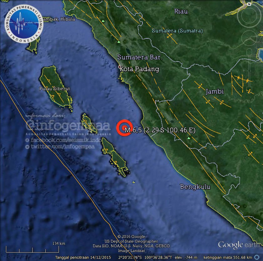 5:56WIB 2-Juni-2016
#Gempa Mag:6,5 Sumatera Barat
62km baratdaya Air Haji, PESSEL
kedalaman72km ^BMKG