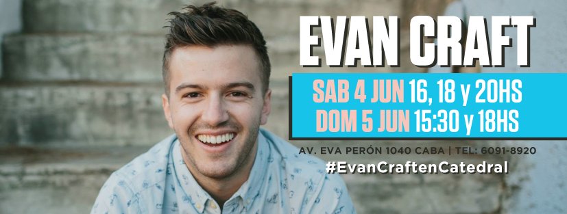CatedraldelaFe_'s tweet photo. Todos los detalles de la presentación de @EvanCraft en nuestra iglesia. Imperdible fiesta >> https://t.co/wD6FgloDdO https://t.co/0hMjqV9Mvi