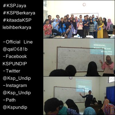 Kamis, 2 Juni 2016 KSP CLASS "Bedah Skripsi" bersama kak <a href="/GianovaAP/">Gianova Andika Putri</a> dan kak Ariesco Paksi. Terimakasih kakak :)