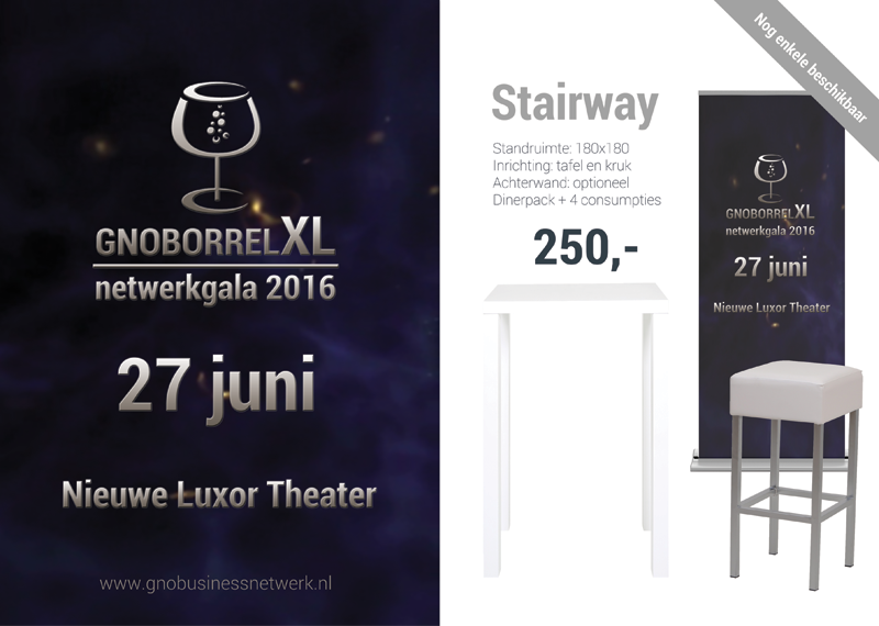 Er zijn nog enkele bannerstands beschikbaar voor de #GNOBORRELXL gnobusinessnetwerk.nl/?t=GNOBORREL-X… #netwerken #leads #sales