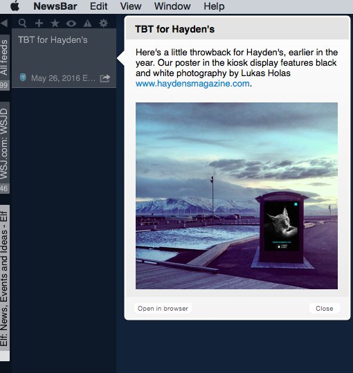 janmanon's tweet photo. testing out newsfeed w/ our Elf RSS. works beautifully! :) here's the full feed: https://t.co/4mhYqnG9GX https://t.co/wp5VZviAg3