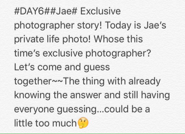 sundaytrans's tweet photo. [TRANS] 160519 DAY6Official Weibo https://t.co/BEClBPXMzb