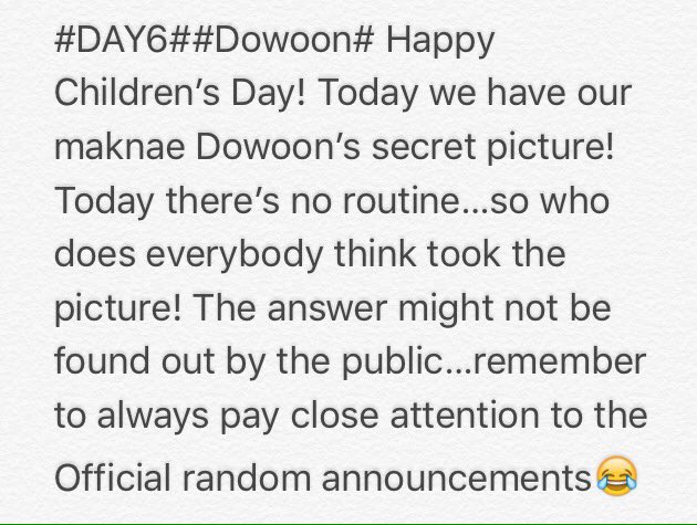 sundaytrans's tweet photo. [TRANS] 160601 DAY6Official Weibo https://t.co/zFbDlTfxA5