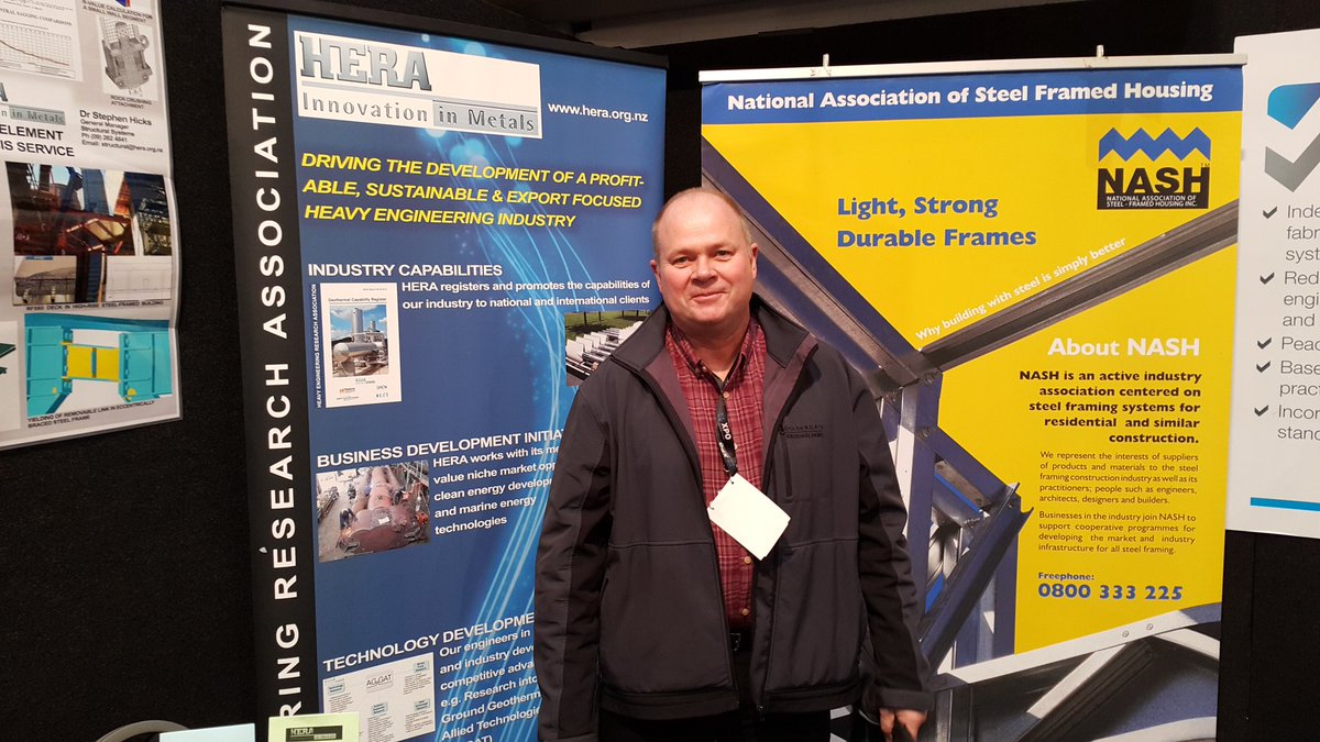 NZHERA's tweet photo. @emexnz Metals NZ &amp; HERA welcomes member Grayson Engineering GM David Moore to stand 2003 at EMEX2016 #engineering https://t.co/w1Q6emTPAw