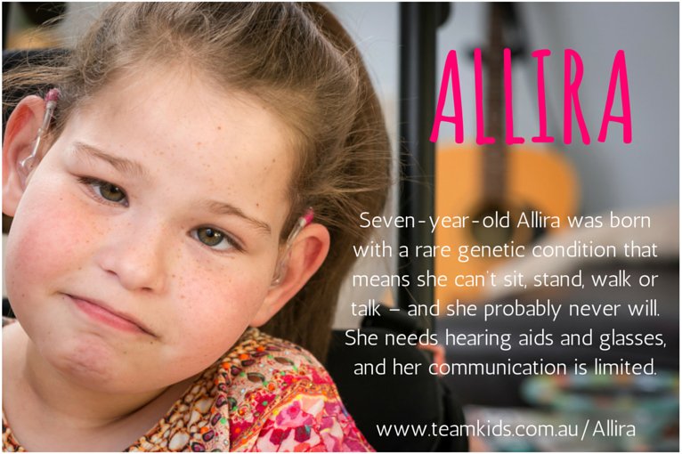 WCHFoundation's tweet image. Help give a child like Allira a life outside of hospital.
 teamkids.com.au/Allira #AllirasAppeal #TeamKids