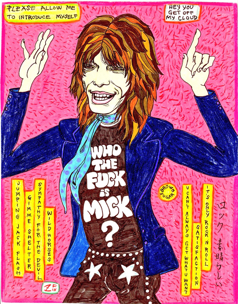 Stella_Michaels's tweet photo. Just saw an artist do a take on who the f*ck is Mick @SadHappyAmazing @officialKeef @MickJagger @jappopart #zanefix https://t.co/FweaODwMDn