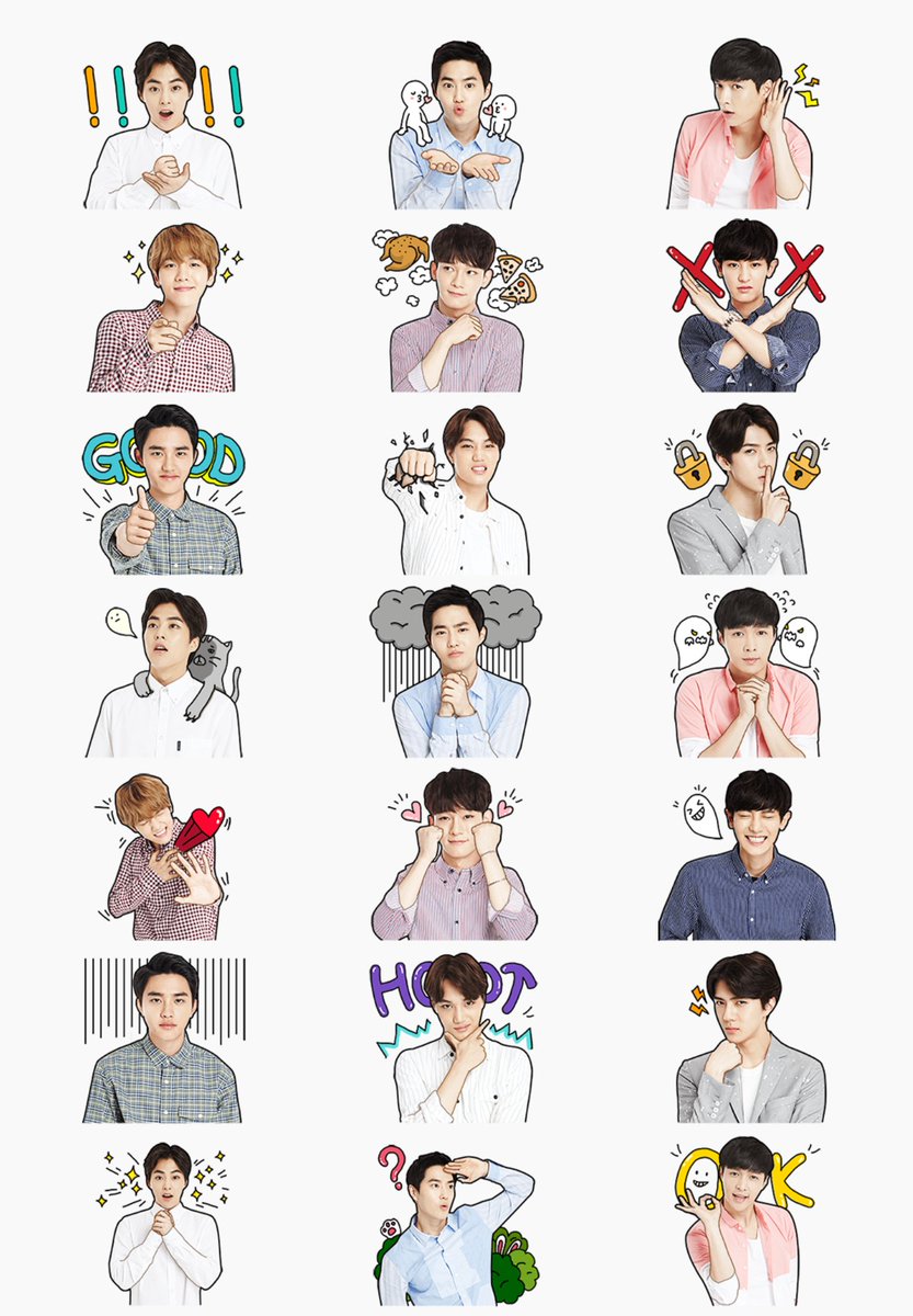 TranslatingEXO's tweet photo. [INFO] 160602 Kakaotalk Emoticons #EXO TOON,#1 2016 https://t.co/fVAZ90NIvT